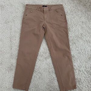 Gap Mid Rise Dusty Rose Casual Ankle Pants Size 2P With Zipper Detail